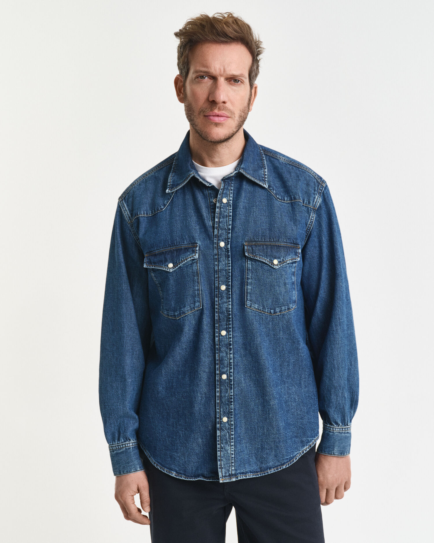 Relaxed Fit Denim Rodeo Shirt - GANT