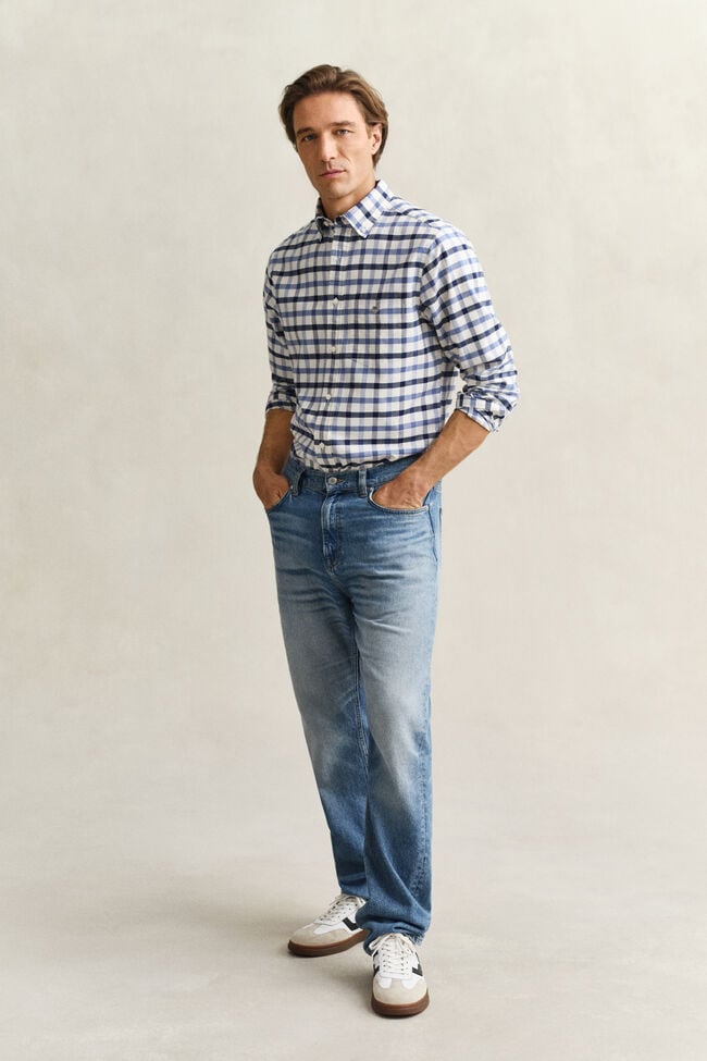 Regular Fit Checked Oxford Shirt