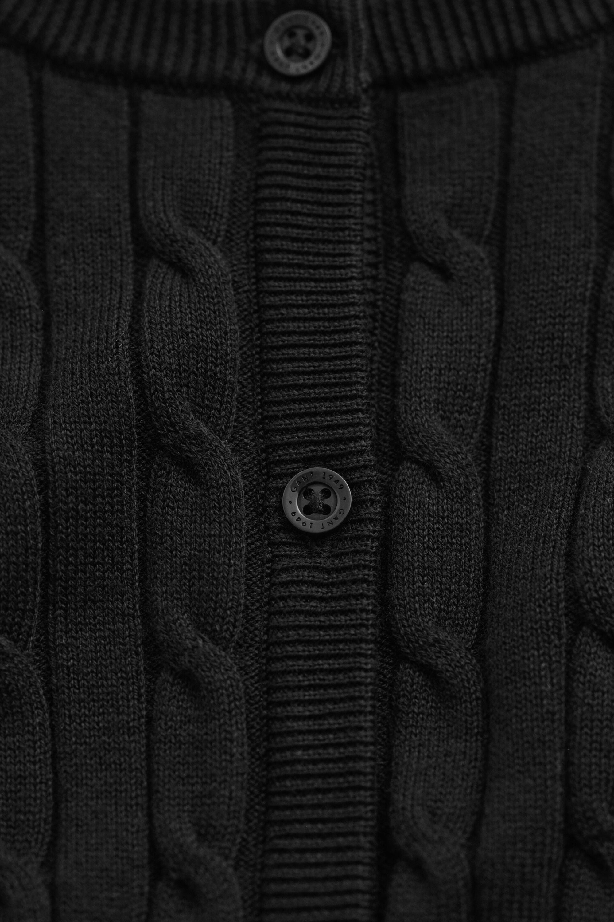 Stretch Cotton Cable Knit Cardigan