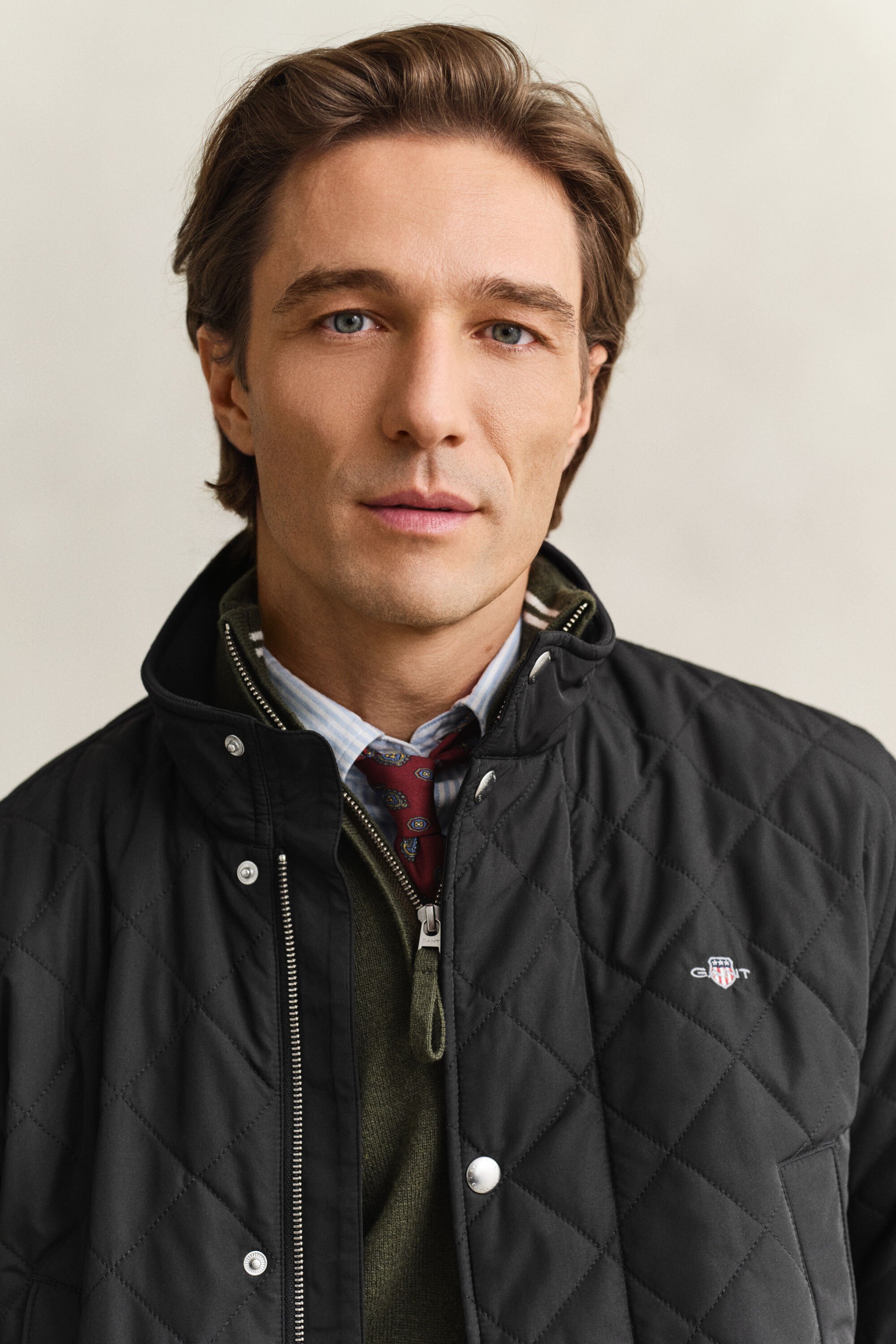 Quilted Windcheater Mid-Length Jacket
