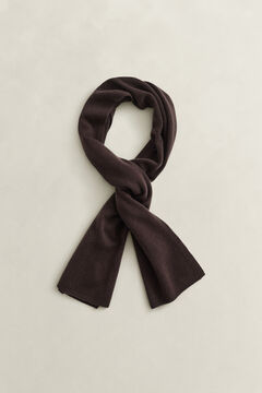 Wool Cashmere Scarf — DEEP BROWN 2