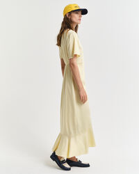 Frilly Short Sleeve Wrap Dress