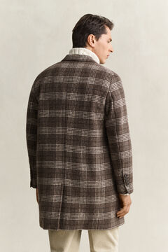 Double Breasted Wool Coat — SHADOW BROWN 2