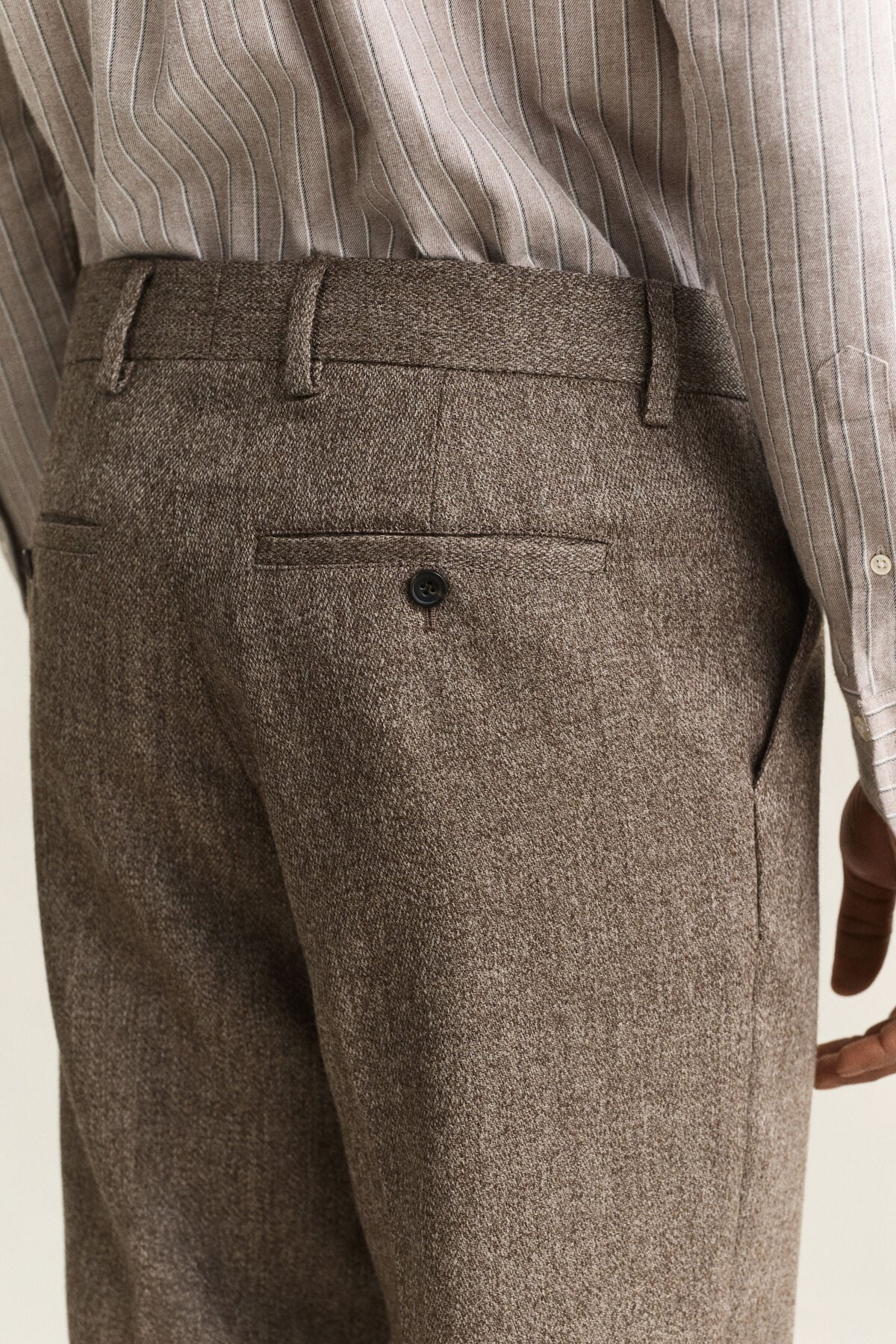 Mélange Wool Pants — FADED TAUPE