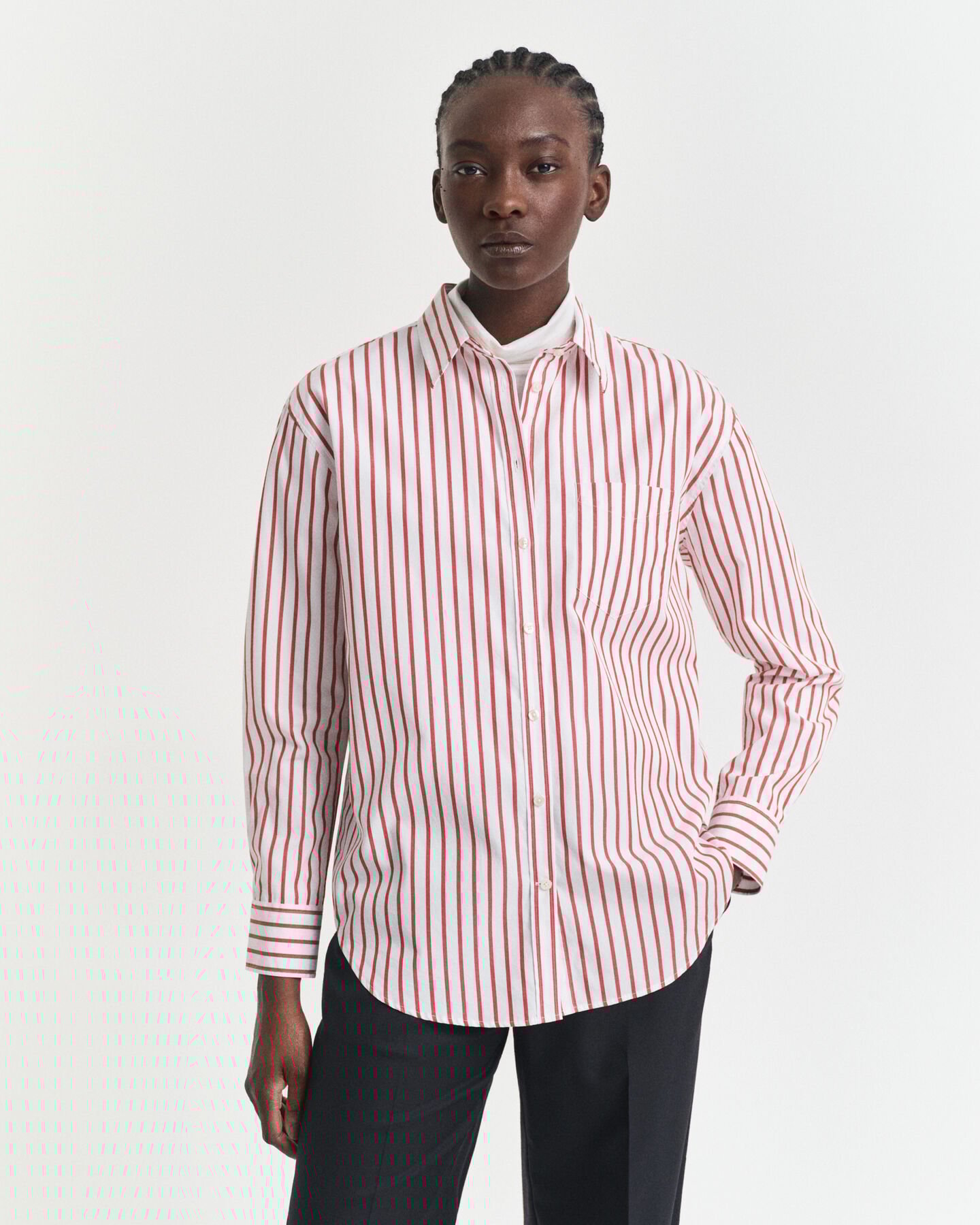 Relaxed Fit Classic Striped Poplin Shirt