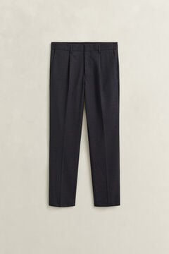 Tapered Wool Pants — BLACK GREY 1