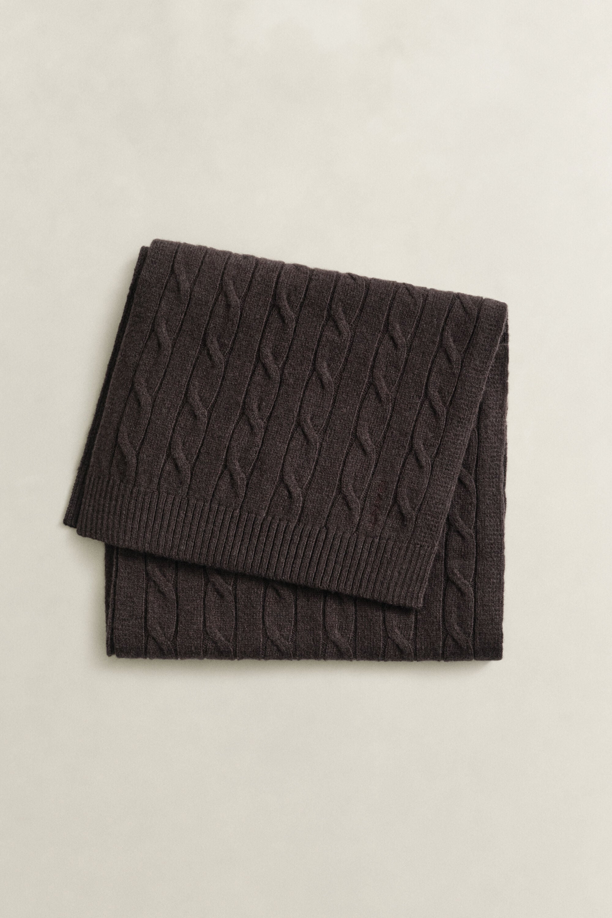 Wool Cable Knit Scarf