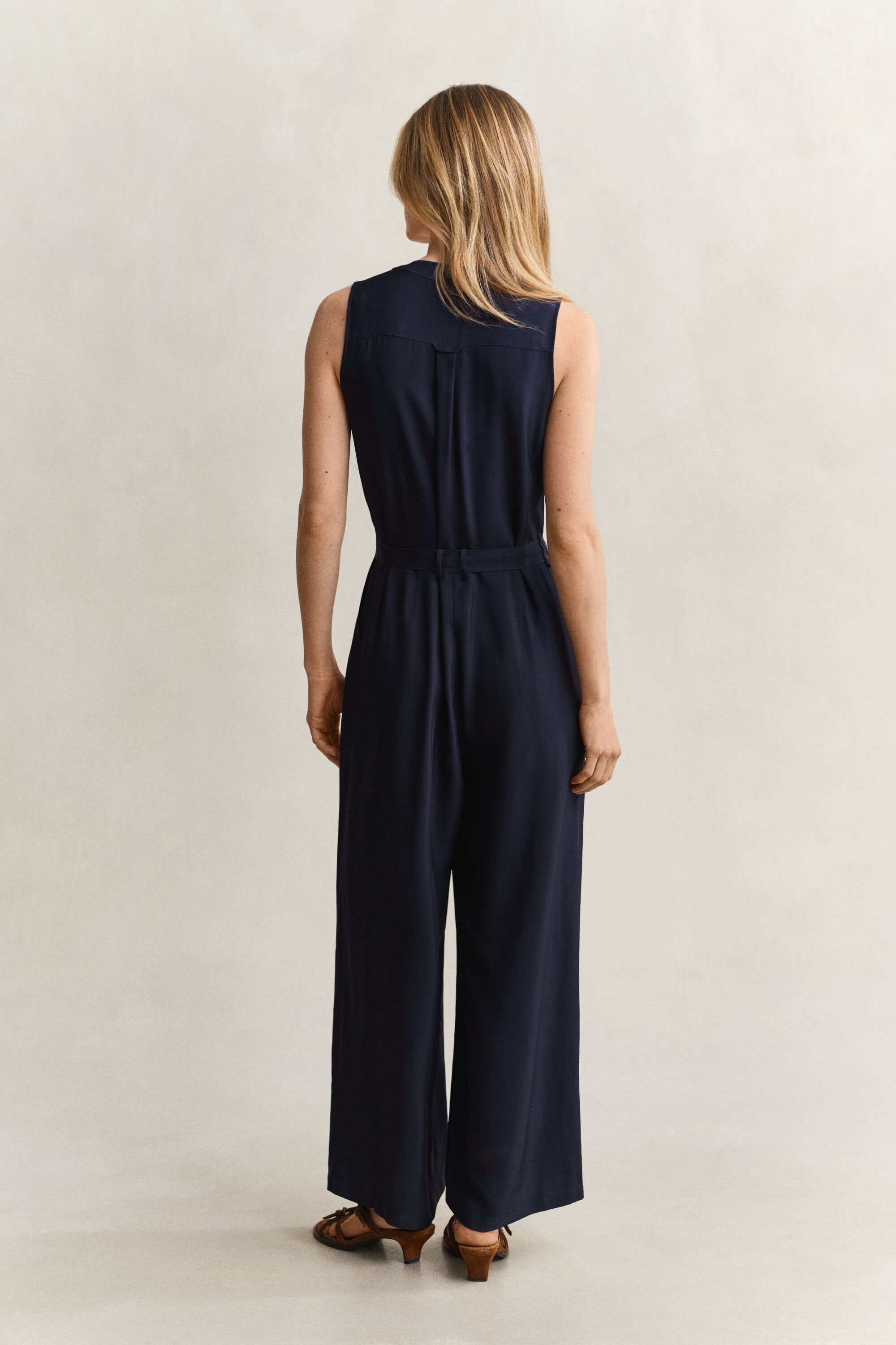 Twill Belted Jumpsuit