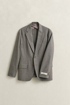 Flannel Blazer — MIST TAUPE 1