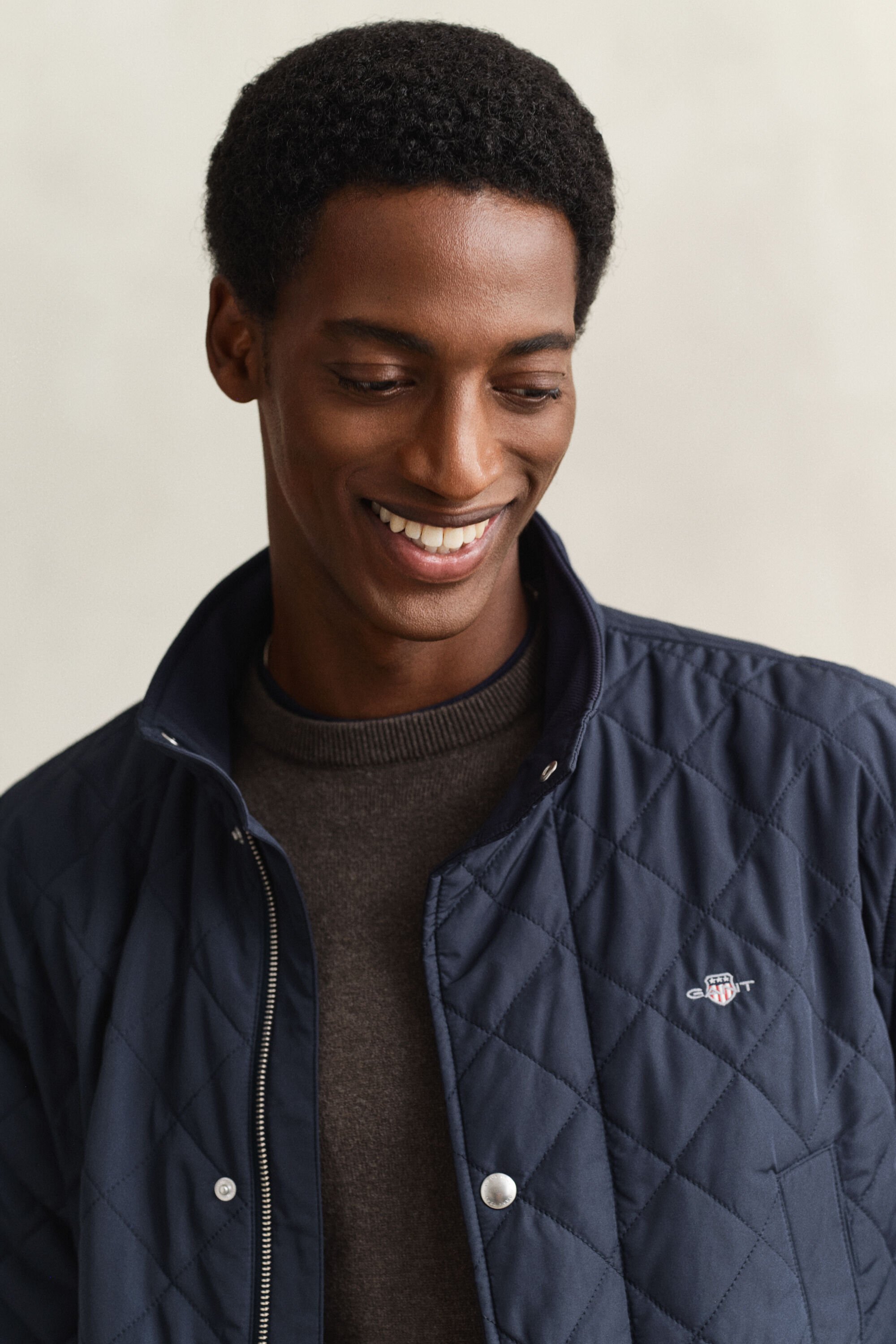 Quilted Windcheater Mid-Length Jacket