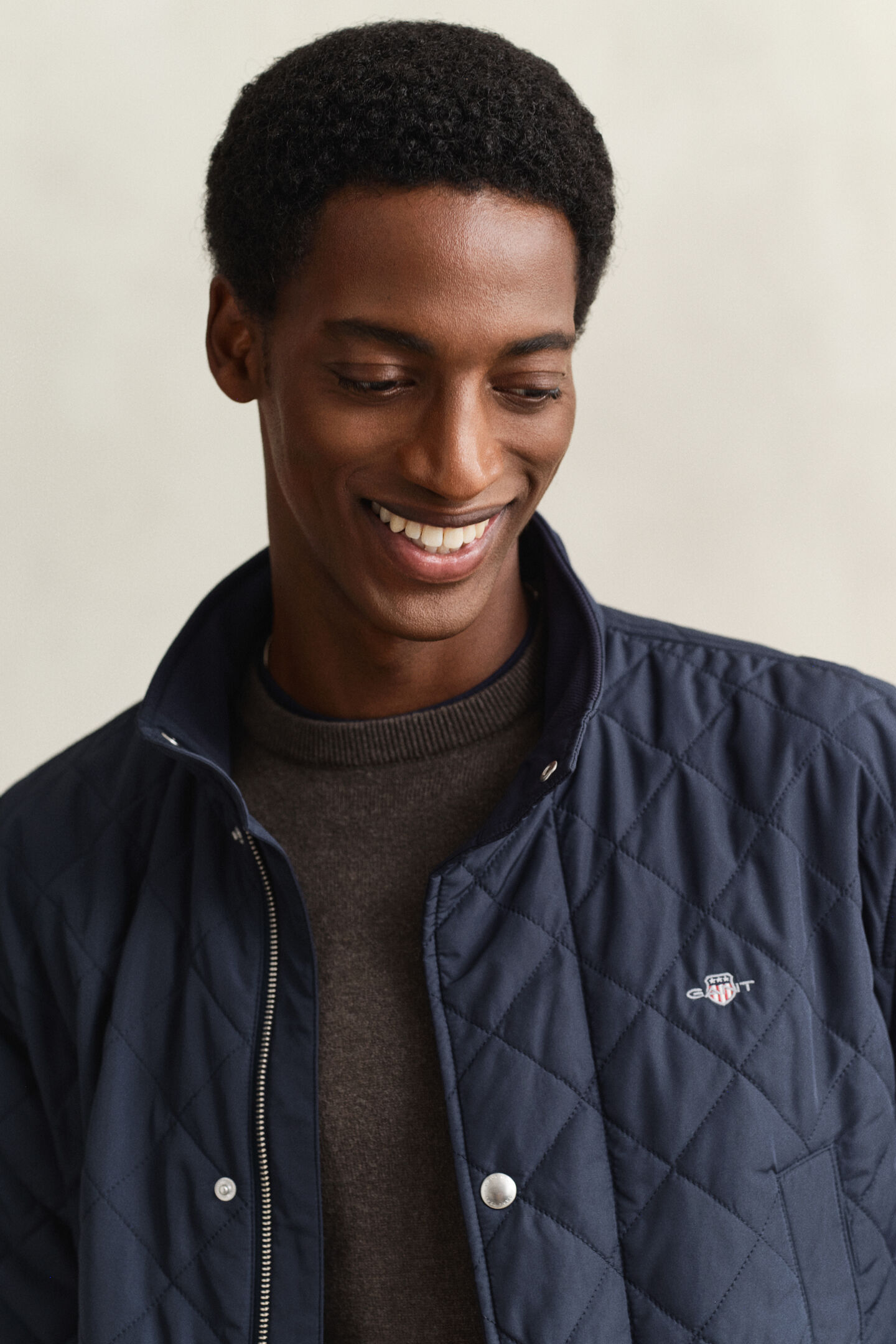 Quilted Windcheater Mid-Length Jacket