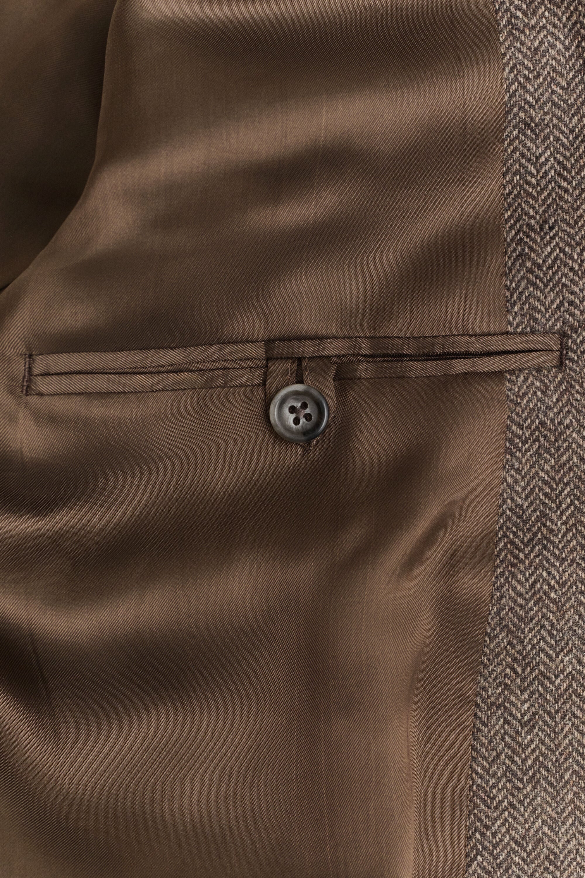 Wool Herringbone Suit Jacket