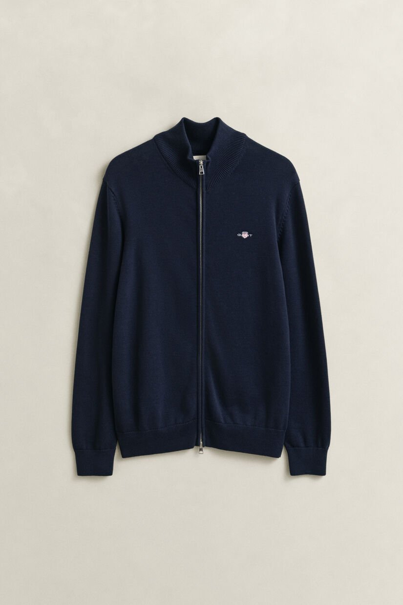 Casual Cotton Zip Cardigan