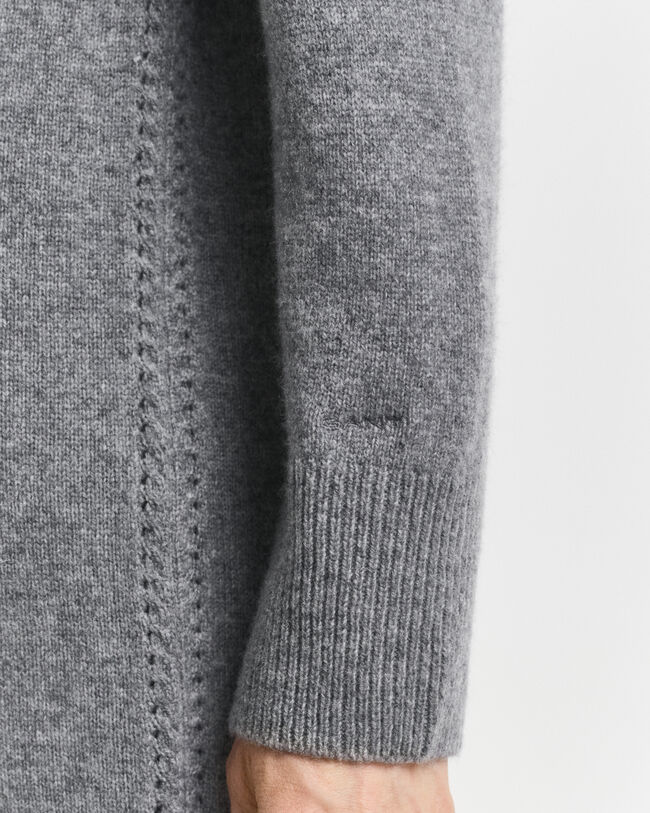 Knit Detail Turtleneck Dress