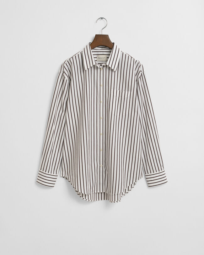 Relaxed Fit Classic Striped Poplin Shirt