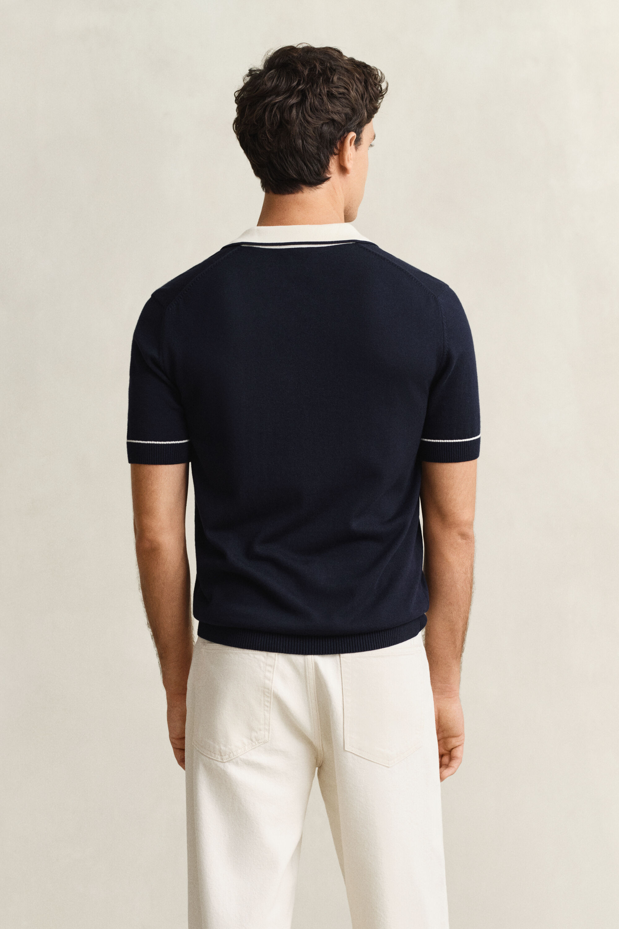 Cotton Modal Polo Sweater