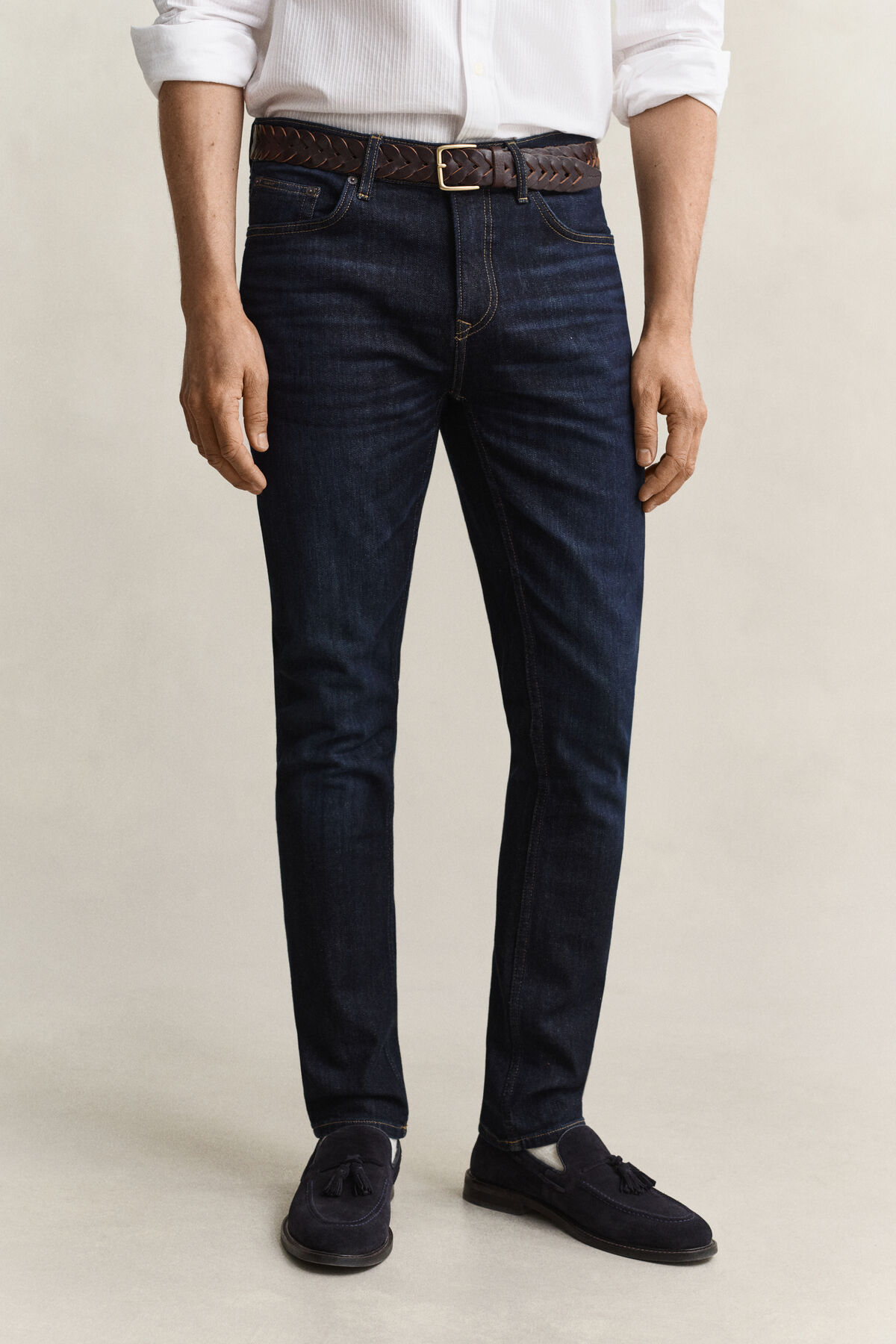 Slim Jeans — DARK BLUE BROKEN IN