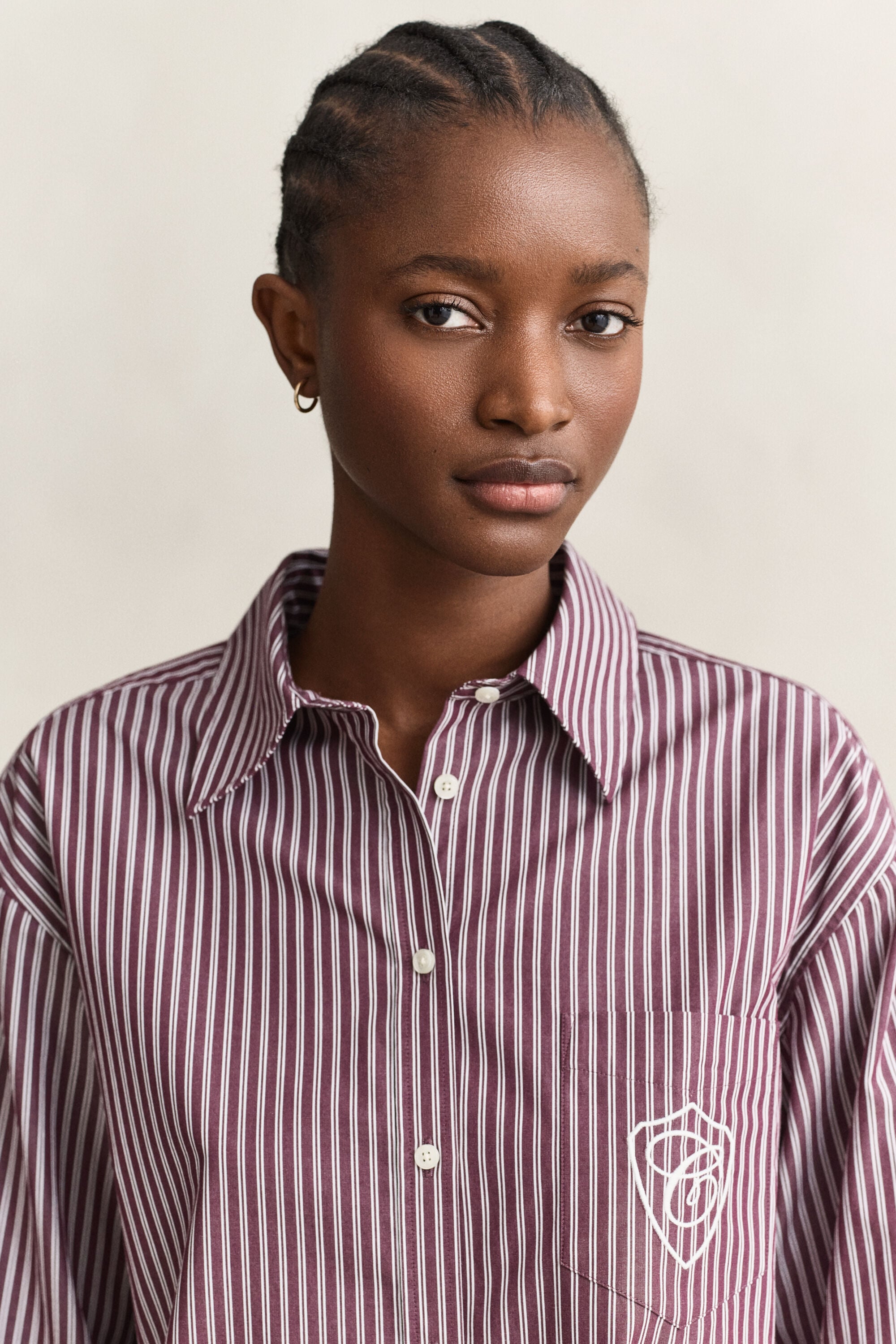 Relaxed Fit Striped Classic Poplin Shirt