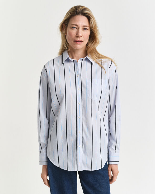 Relaxed Fit Classic Striped Poplin Shirt