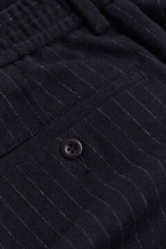 Tapered Wool Flannel Pants — EVENING BLUE 1