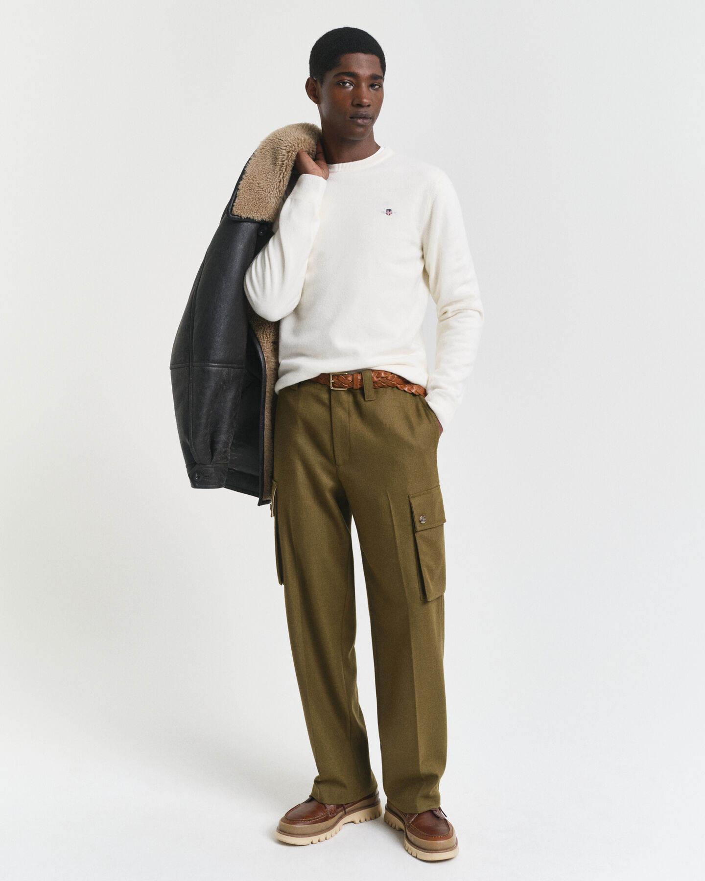 Superfine Lambswool Crew Neck Sweater