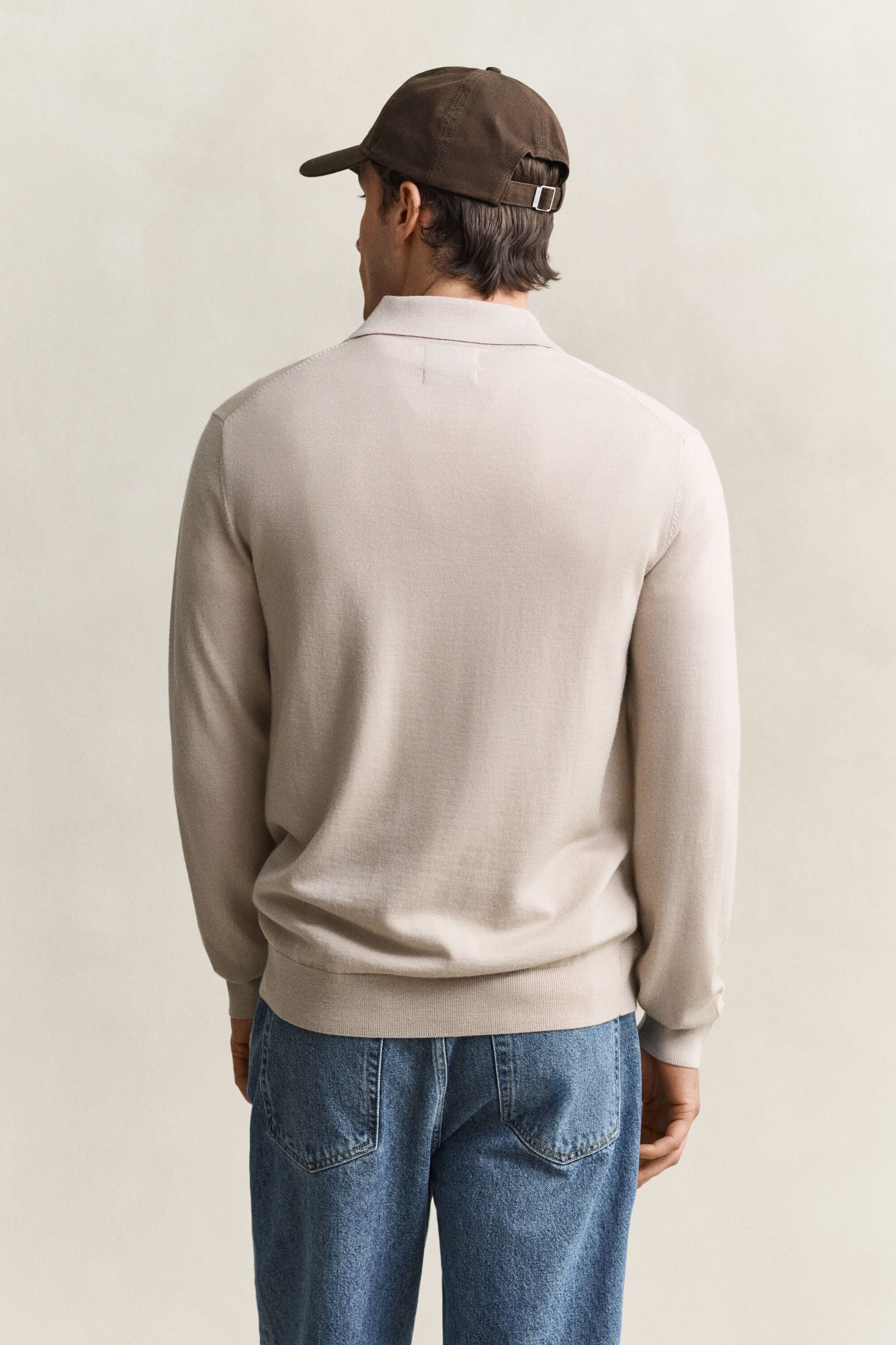 Extra Fine Merino Wool Polo Sweater