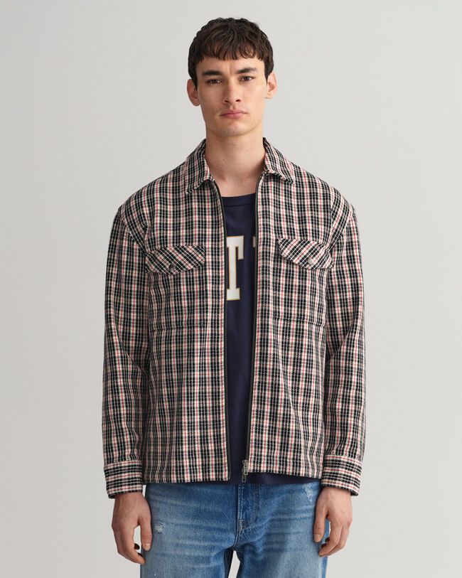 Relaxed Fit Heavy Twill Zip Shirt - GANT