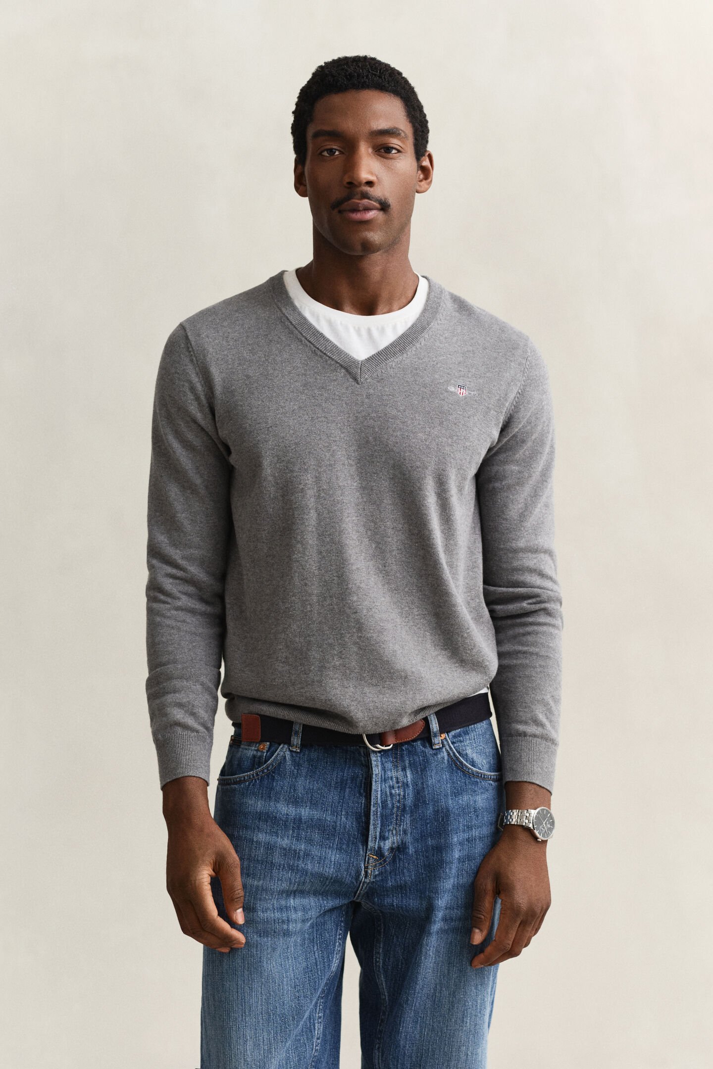 Classic Cotton V-Neck Sweater