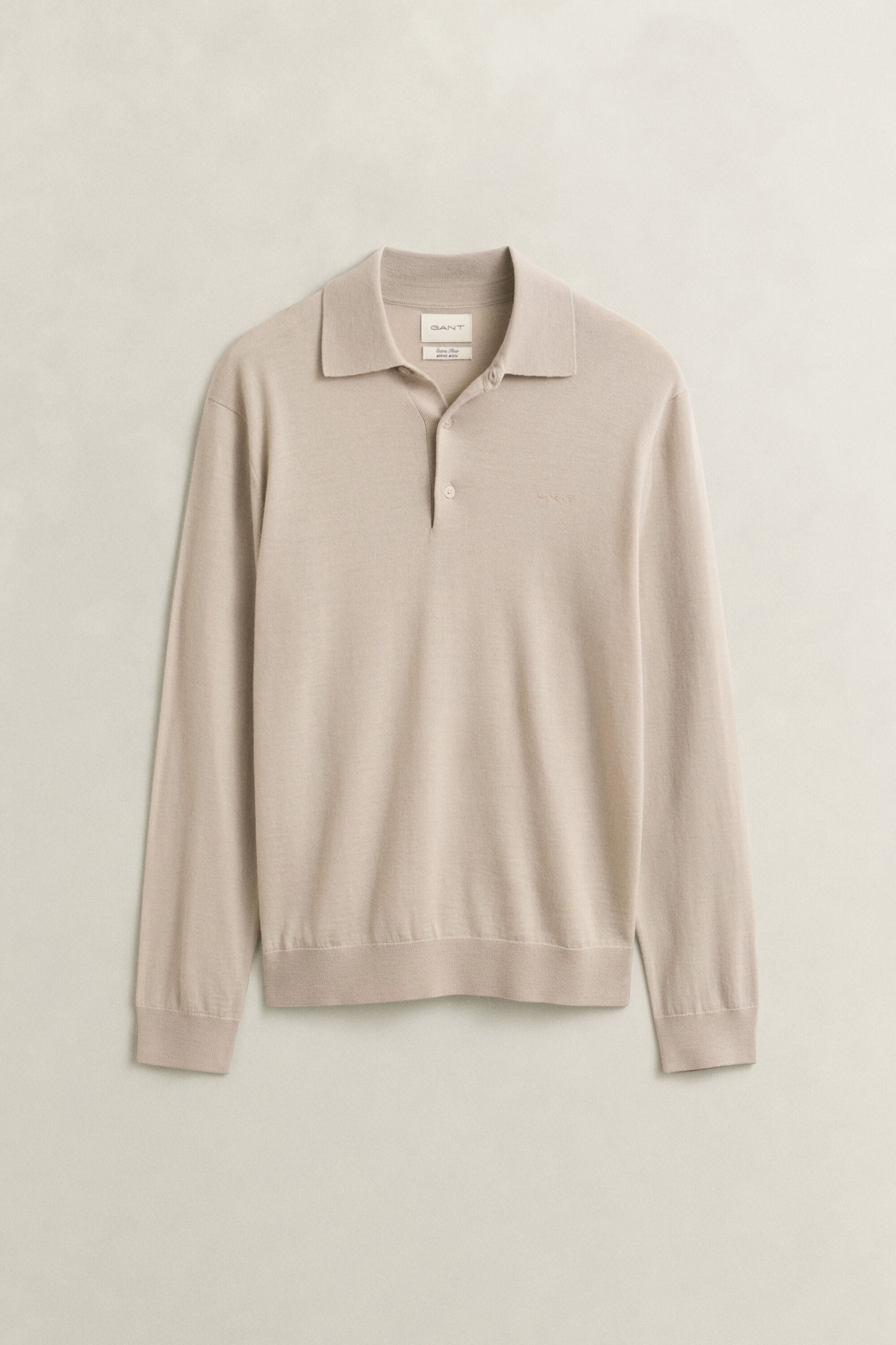 Extra Fine Merino Wool Polo Sweater