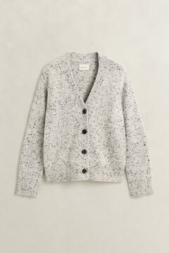 Wool Blend Nepps Cardigan — CREAM 1