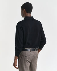 Extra Fine Merino Wool Polo Sweater