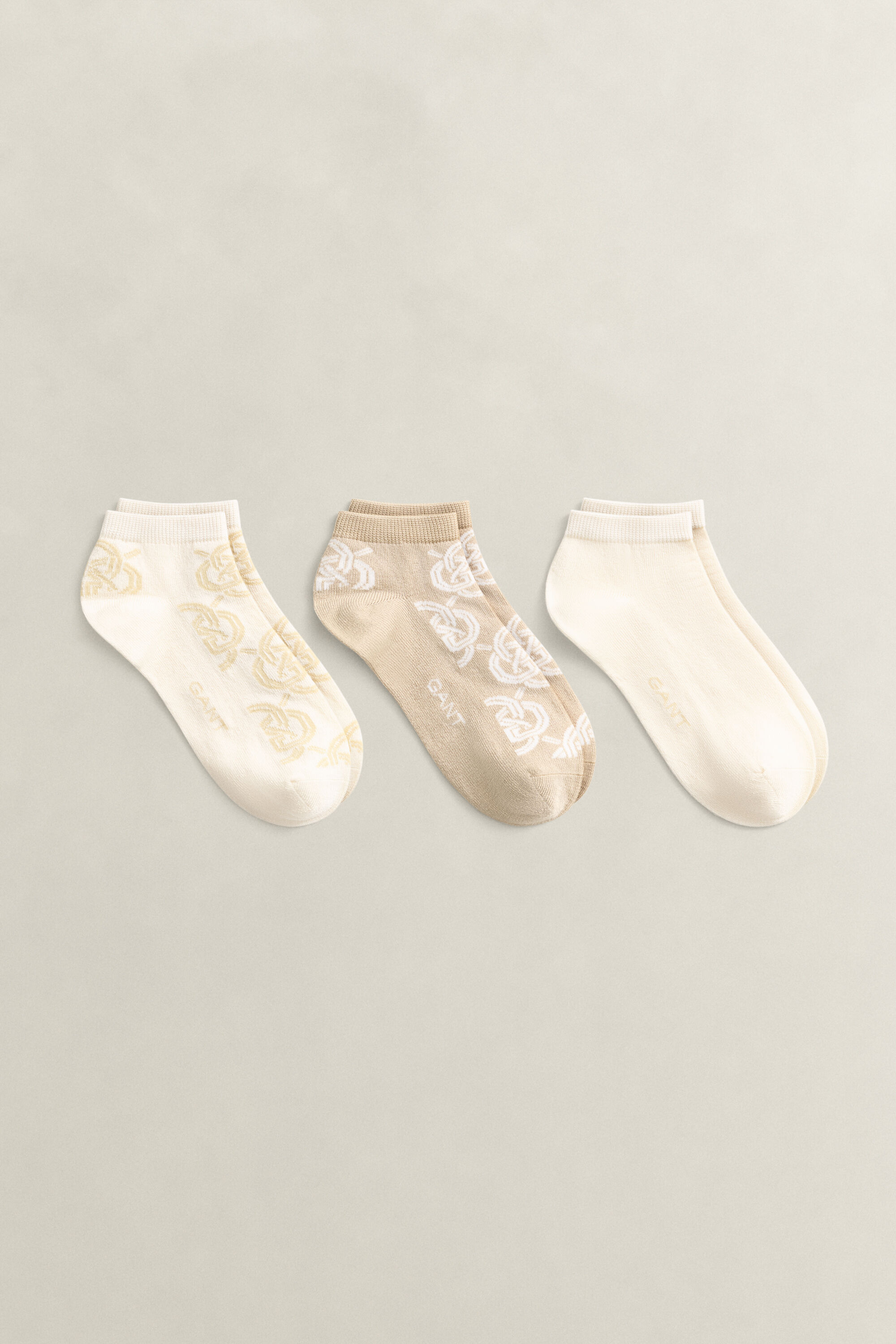 3-Pack Monogram Ankle Socks