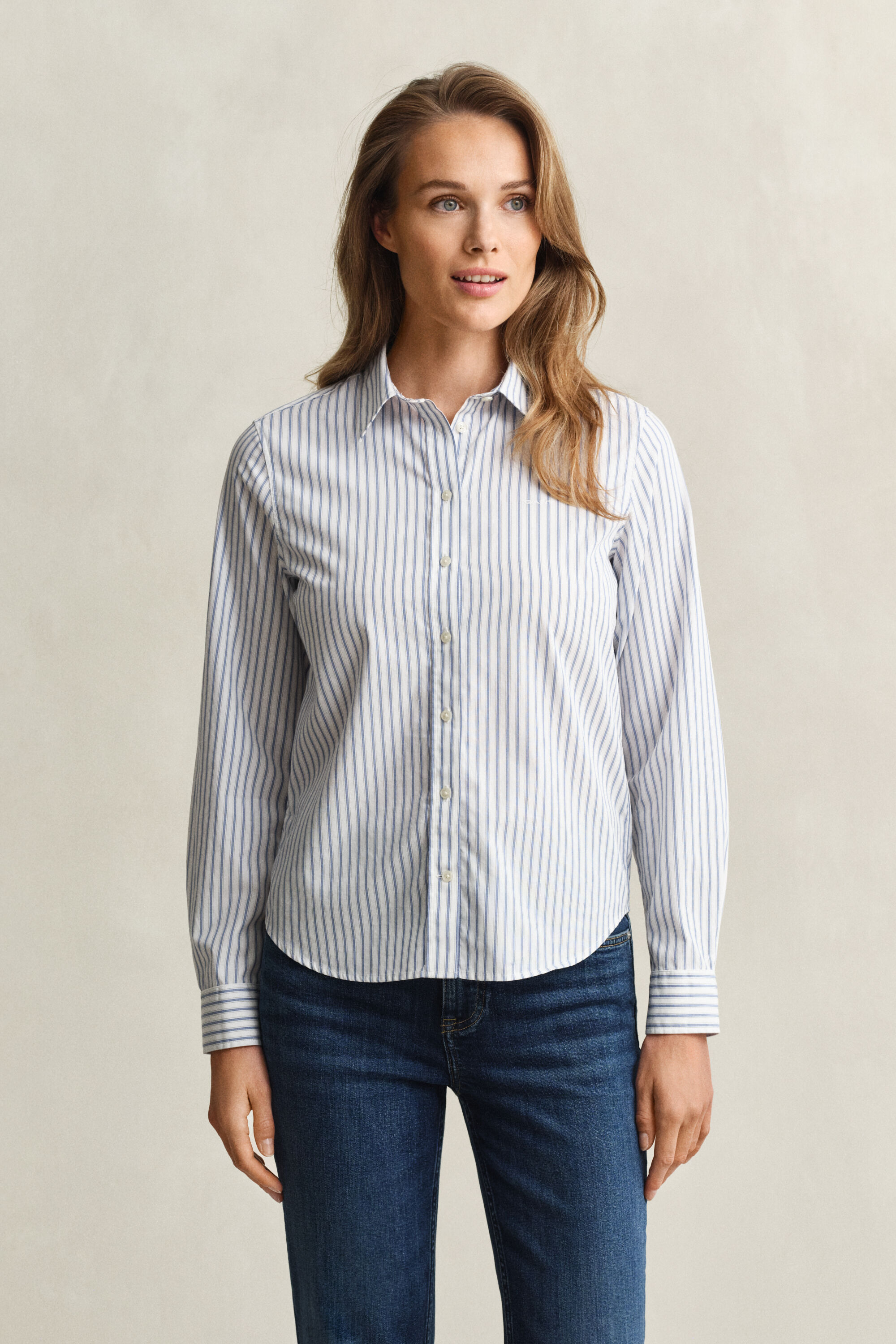 Regular Fit Striped Poplin Shirt