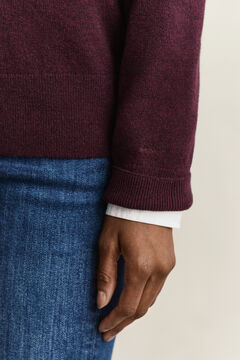 Superfine Lambswool Crew Neck Sweater — DARKENED WINE 3