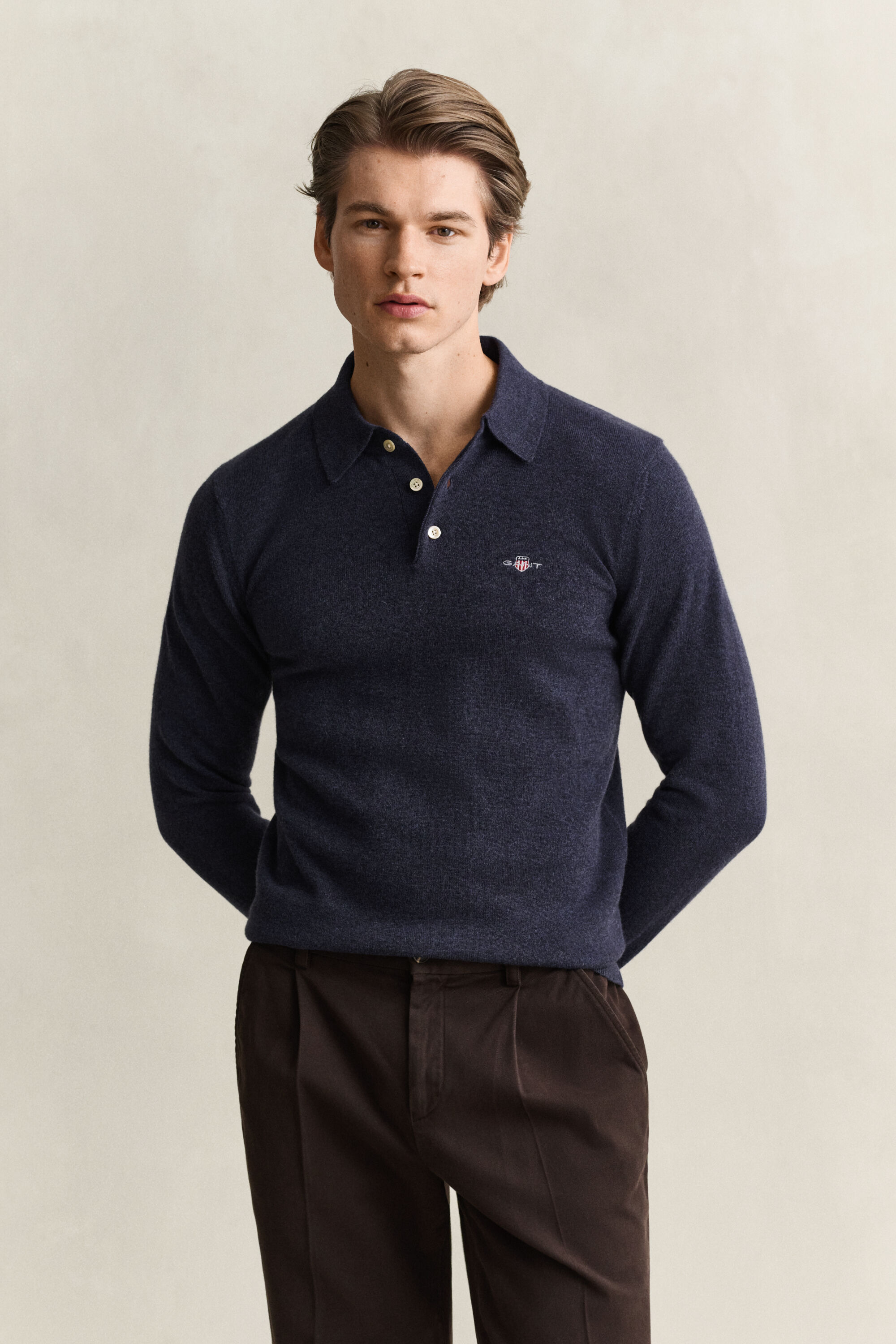Superfine Lambswool Polo Sweater