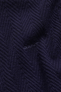 Herringbone Zip Cardigan — EVENING BLUE 2