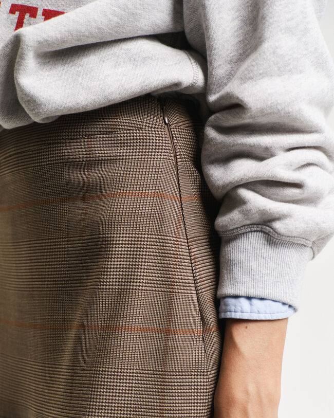 Checked Pleated Skirt