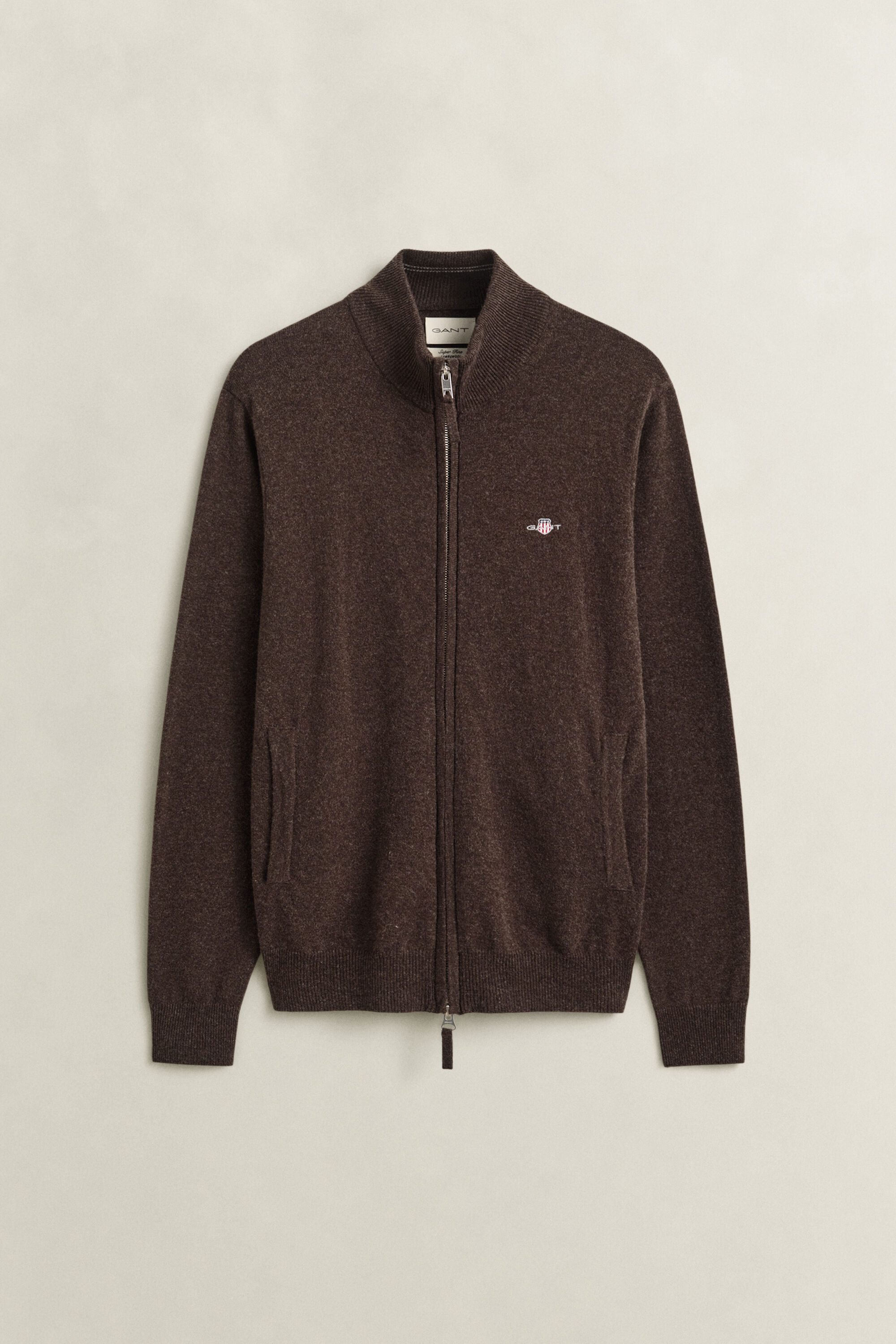 Lambswool Zip Cardigan