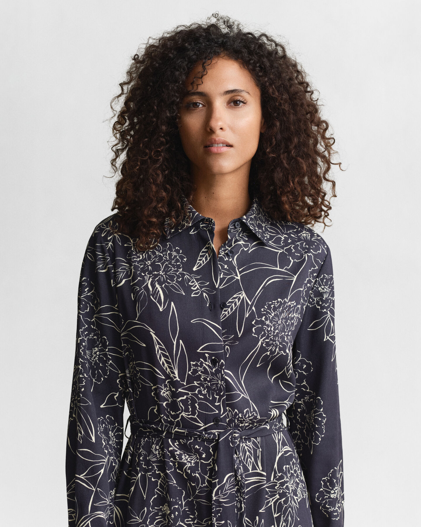 Floral Print Shirt Dress