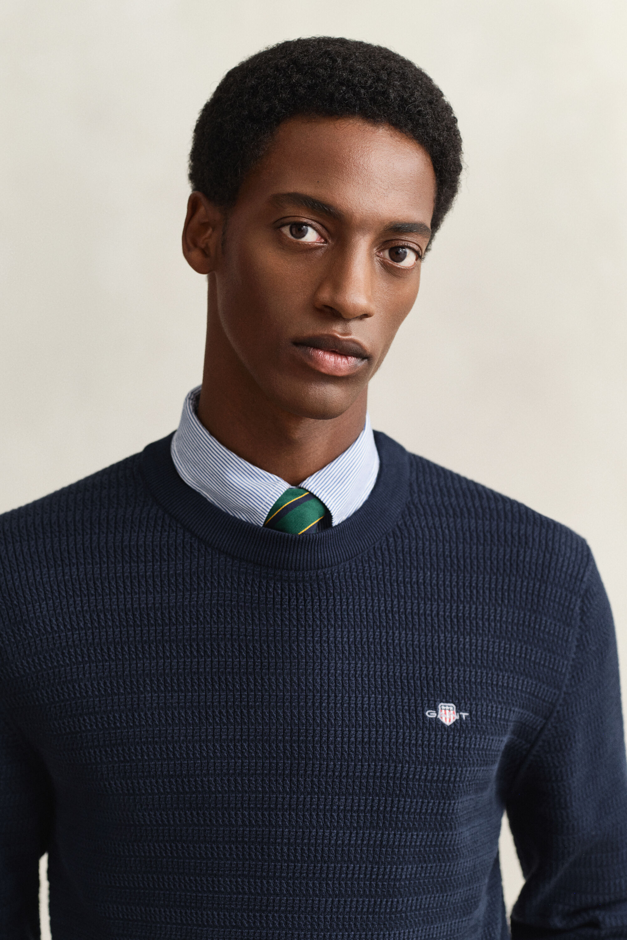 Mini Cable Knit Crew Neck Sweater