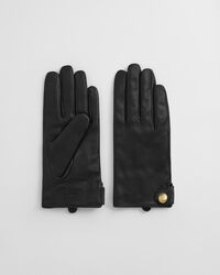 Buttoned Leather Gloves