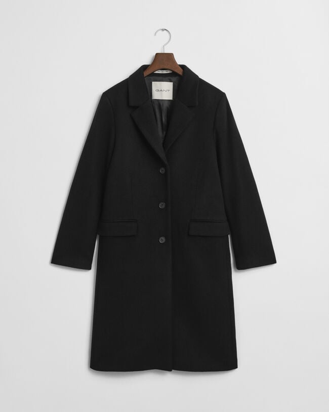 Classic Tailored Wool Blend Coat