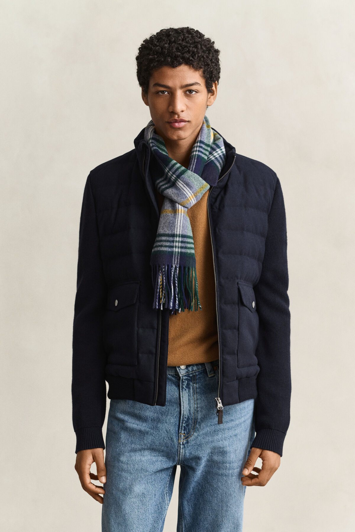 Hybrid Insulated Flannel Jacket — EVENING BLUE