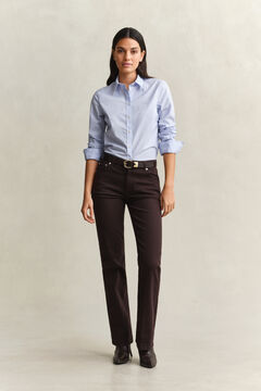Slim Flared Color Jeans — DEEP BROWN 7