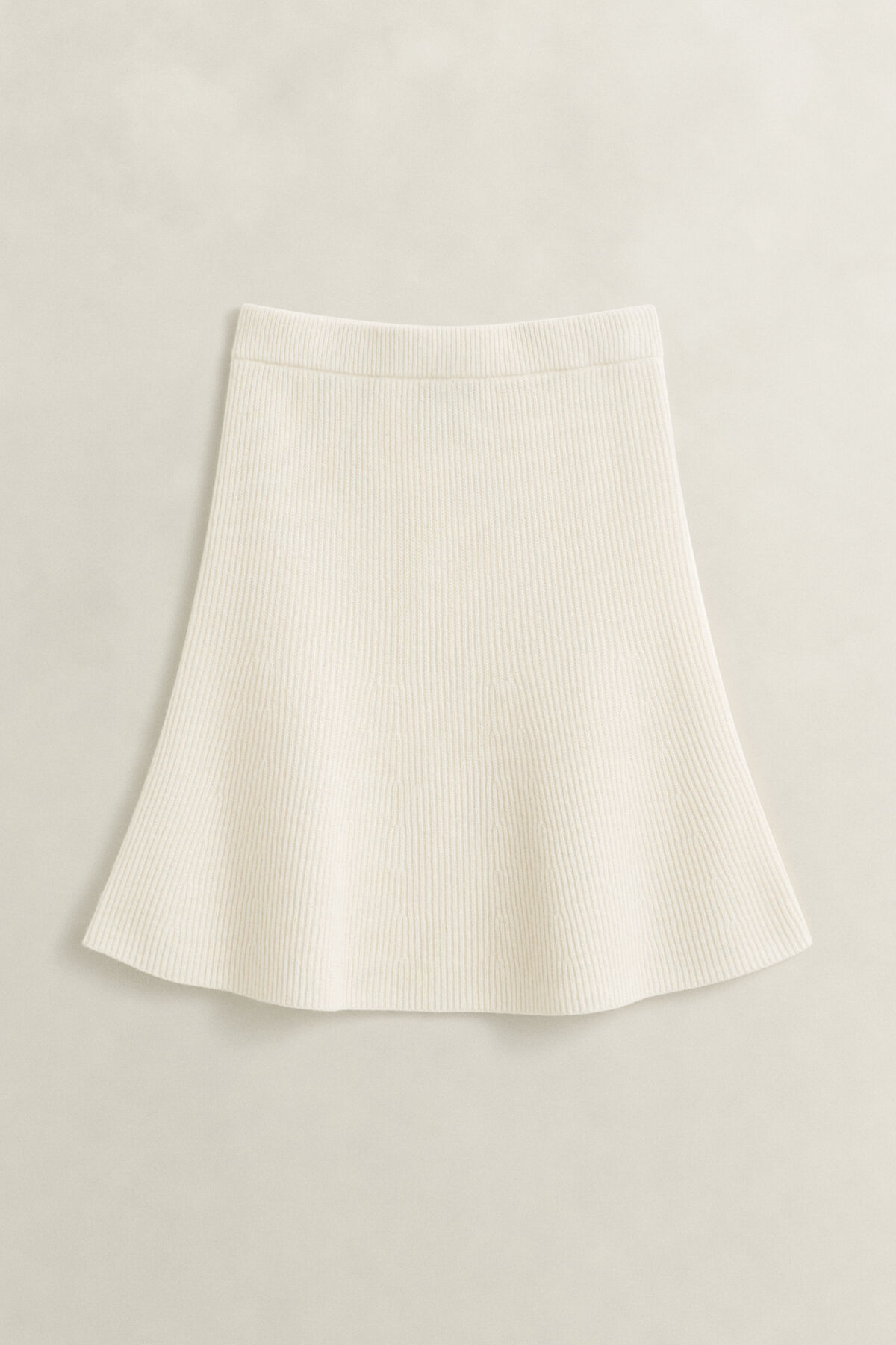 Wool Knitted Skirt — CREAM