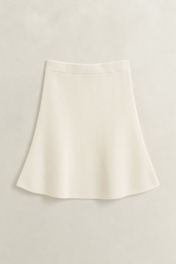 Wool Knitted Skirt — CREAM