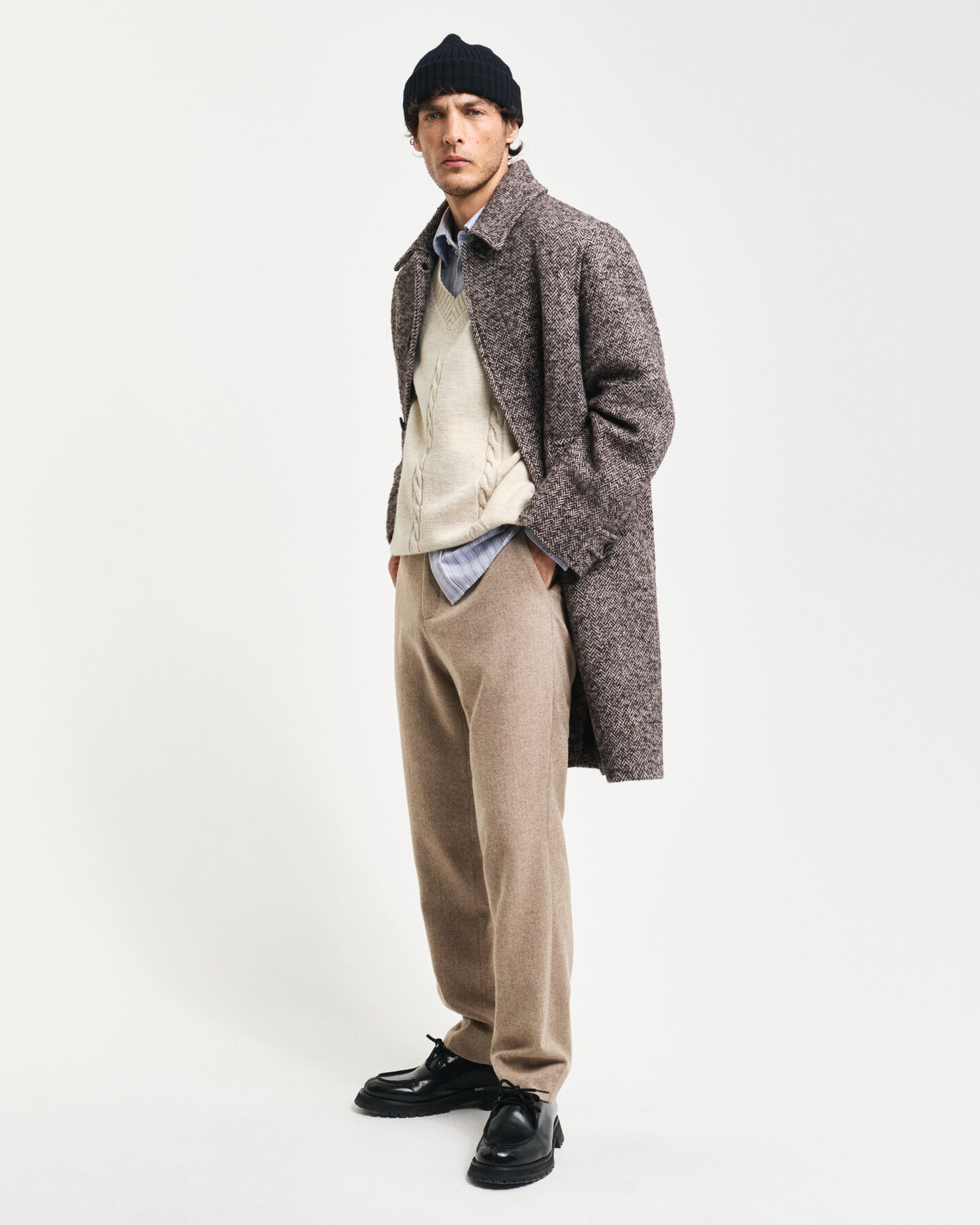 Slim Fit Herringbone Suit Pants