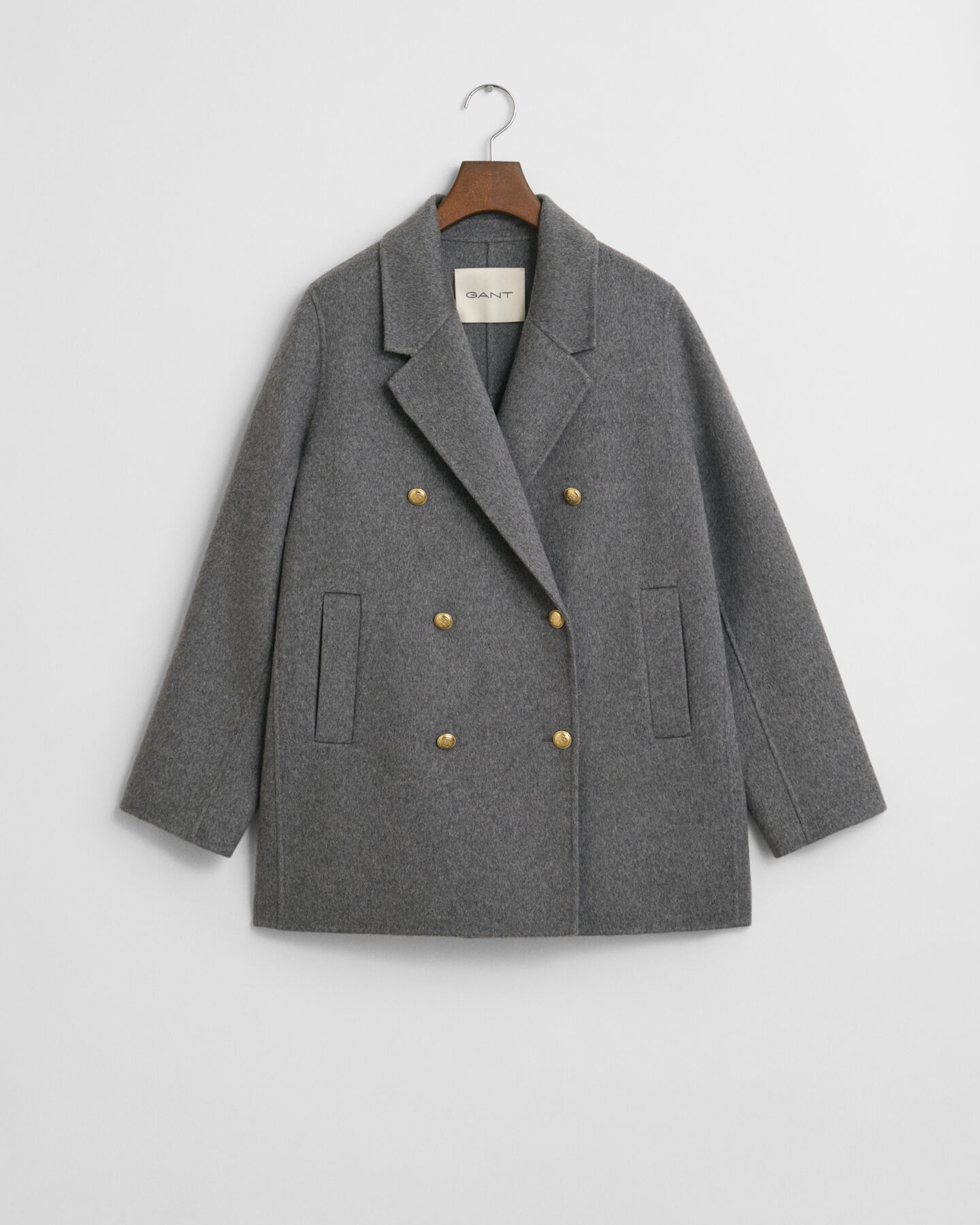 Handstitched Detail Pea Coat