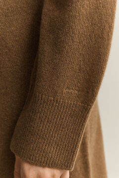 Wool Cashmere Turtleneck Dress — WARM KHAKI 4