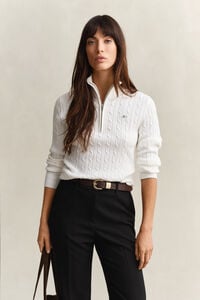 Cable Knit Half-Zip Sweater